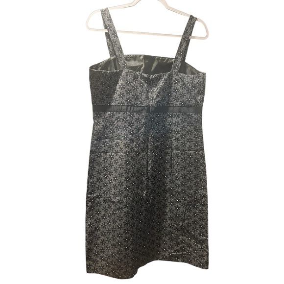 David Brooks Black Sleeveless Square Neck Cocktail Dress - Picture 2 of 5